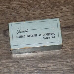 Greist Sewing Machine Attachments Special Set Vintage Metal Feet Mixed Boxed